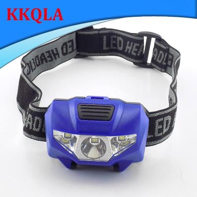 QKKQLA Mini LED Headlamp Frontal Flashlight AAA Battery Small Head Light Lamp Torches Headlight For Hinking