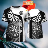 PLstar Cosmos Customized Name Darts 3D All Over Printed Summer Men‘s T-shirt Unisex Casual Short Sleeve Dart Player Gift DW83