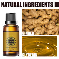 6PCS 10ml Belly Drainage Ginger Oil Natural Slimming Massage Oil Natural Drainage Ginger Oil Essential