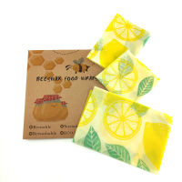 【cw】Zero Waste Reusable Storage Wrap Sustainable Organic Sandwich &amp; Cheese Food Wrapping Paper BPA &amp; Plastic Free Beeswax Food Wrap