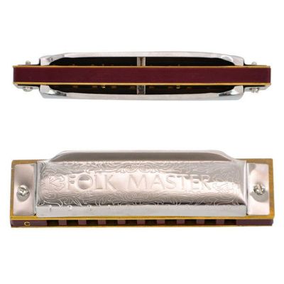 Folkmaster 1072 Harmonica Standard Beginner Diatonic Blues Gaita 10 Holes A B C D E F G Ab Bb Db Eb F Musical Instrument