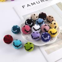 3cm Smiley ball Large Pompom Fur Balls For Kids DIY Scrapbooking Wedding Home Decoration Coarse wool Pompoms Ball Flowers Crafts