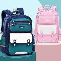 British Primary Schoolbag For Girls Boys Back Cushion Waterproof Backpack Grade 1-6 Night Reflective Children Schoolbag Book Bag