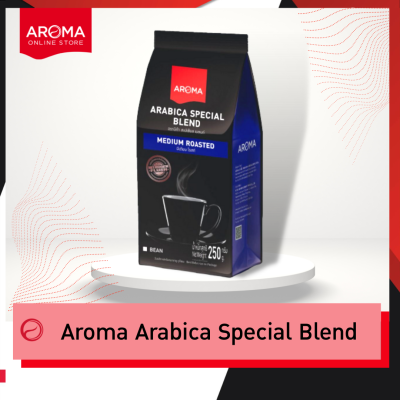 Aroma Coffee เมล็ดกาแฟคั่ว Arabica Special Bend(ชนิดเม็ด) (250 กรัม)