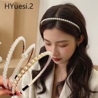 【YF】 Fashion White Faux Pearl Hair Hoop Elegant Full Bridal Headbands Wedding Accessories For Women Girls