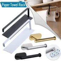 Kitchen Paper Towel Holder Self-Adhesive Toilet Paper Holder Stainless Towel Roll Paper Holder Bathroom Accessories