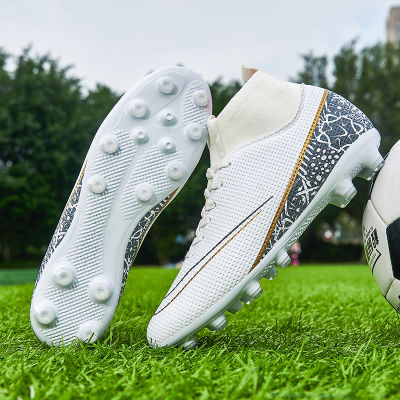 Professional Stud Shoes Artificial Grass Soccer Shoes Sports Footwear Football Shoes（FG / AG ขนาด 35-47） รองเท้าสตั๊ดมืออาชีพหญ้าเทียมรองเท้าฟุตบอลกีฬารองเท้าฟุตบอลรองเท้าสำหรับผู้ชายและเด็ก รองเท้า ส ตั๊ ด รองเท้า ฟุต ซอ ล