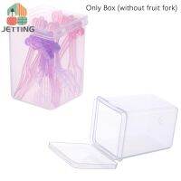 1Pc Transparent Clear Plastic Container Case Fruit Fork Storage Organize Box Food Toothpick Bento Box Home Jewelry Bead Case