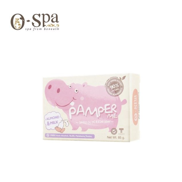 o-spa-สบู่เด็ก-กลิ่นอัลมอนด์และนม-pamper-me-baby-glycerin-soap-almond-amp-milk-85g