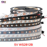 【❂Hot On Sale❂】 na07037036036666 ไฟแถบไฟ Led อัจฉริยะ Ws2812b 1M/4M/5M สีดำ/ ขาว30/60/144 Leds/M Ws2812ic 30/60/144พิกเซลติดได้ในฝัน Dc5v สีในฝัน