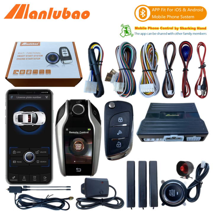 Manlubao Bluetooth APP Car Liquid LCD Key AntiTheft Vibration Alarm