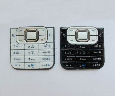 สีดำ/ สีขาว100% ใหม่ Ymitn ฝาครอบกรณีคีย์บอร์ด Keypads ปุ่มสำหรับ Nokia 6120 6120C จัดส่งฟรี