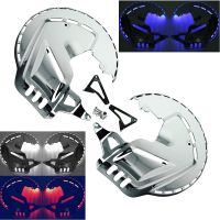 Motorcycle Brake Disc Rotors Covers Blue Red White LED  Of Fire For Honda Wing GL1800 2001-2014 For Honda F6B 2013-2015