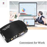 P9YN2อินพุต VGA S-Video To VGA Converter เอาท์พุต VGA AV/ S-Video อินพุตสีดำสะดวกสำหรับ Pc/hdtvdvd/Set-Top Box/ คอนโซลเกม/กล้องวีดีโอ