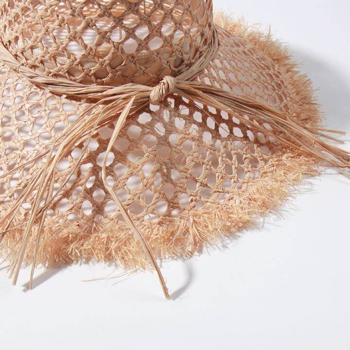 cc-luxury-brand-wide-brim-beach-hats-raffia-uv-protection-hat-outdoor-wholesale