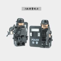 Compatible with LEGO military SWAT minifigure special forces city explosion-proof police doll boy assembled building block toys