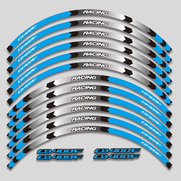 อุปกรณ์เสริมรถจักรยานยนต์ดุมล้อสติกเกอร์ตกแต่งลายแถบสะท้อนแสงยางขอบชุดเทปสำหรับฮอนด้า-cb400f-cb-400f-400-f