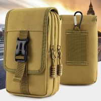 Molle Bag Purse Double Layer Outdoor Waterproof Military Waist Fanny Pack Men Phone Pouch Camping Hunting Tactical Waist Bag Running Belt