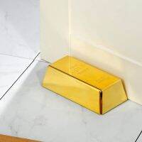 xfcbfSimulation Gold Brick Door Stopper 16.5x7.5x5cm Creative Doorstop Floor Door Catch Accessories for Home Office Bar Decoration