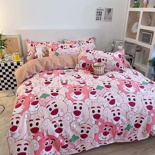 cadar patchwork queen single with comforter set katil kartun Rainbow