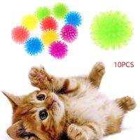 【A Smart and Cute】 Bolas Interactivas De TPR Para Gato Juguete Masticar Suministros Mascotas 2Cm 10 Unids/lote