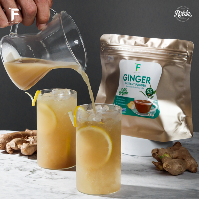 Ratika | HK ขิงสมุนไพรมากสรรพคุณทางธรรมชาติ Ginger Instant Powder Organic 100% 105 g. (7*12 ซอง)