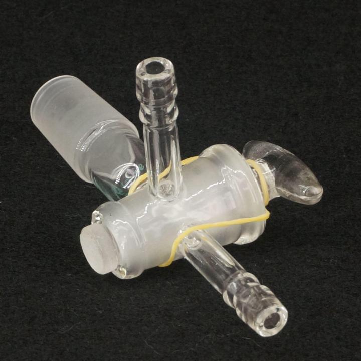 new-hot-bkd8umn-ข้อต่อ19-26ทีอะแดปเตอร์หลอดแก้วสามทางตัวดับความยาว110มม-เครื่องแก้วในห้องปฏิบัติการ