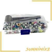 [Sunnimix2] หมุดโลหะตาไก่ 3 มม. 400 ชิ้นสําหรับเสื้อผ้าหนังผ้าใบ