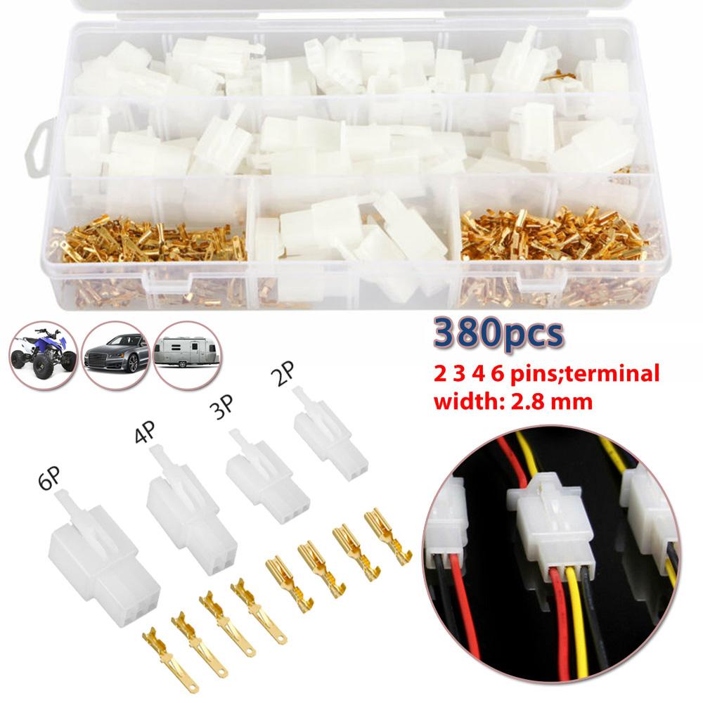 Toolstar 380pcs/Set Auto Core Equipment Female Male 2 3 4 6 Pin Electrical Wire Connector Automotive Terminal Cable