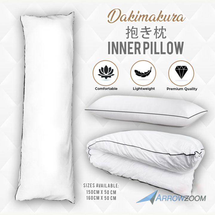 arrowzoom-inner-pillow-stuffing-comfy-bed-time-soft-hypoallergenic-premium-pillow-50x150cm-20x60-inch