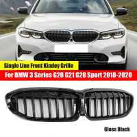 G21 G20ใหม่รถแถวเดียวด้านหน้า Kindey กระจังหน้าสำหรับ BMW 3ชุด G20 G21 G28กีฬา2018-2020เตาศูนย์หน้ารถสปอร์ตใหม่