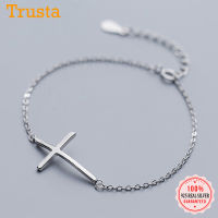 Trustdavis Real 925 Sterling Silver Fashion Sweet Faith Cross Bracelet Anklets For Women Wedding Party Fine S925 Jewelry DA1868