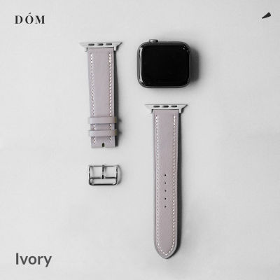 สายนาฬิกา Apple Watch DOM TYPE 01 Ivory - สายนาฬิกาหนังแท้ Italian Fine Grain สายแอปเปิ้ลวอชหนังแท้
