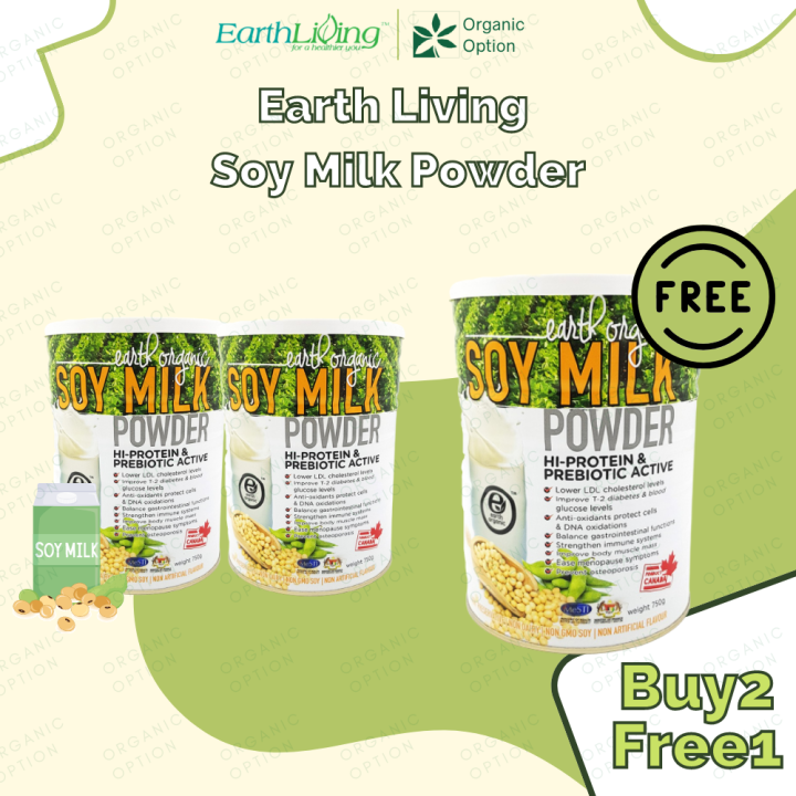 EARTH LIVING Organic Soy Milk High Protein Soy Milk ( 750gm) Twin Pack