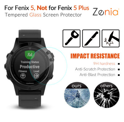 Zenia 2 ชิ้นปกป้องหน้าจอฟิล์มสำหรับ Garmin Fenix 5 นาฬิกา HD 9 H 2.5D Tempered แก้วป้องกันการระเบิดฟิล์มป้องกันรอยขีดข่วน