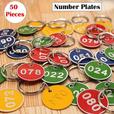 50PCS Aluminum Number Plates Digital Label Mark Sign Classification Metal Number Marker 001-100 Signs For Key Item Mark Tags