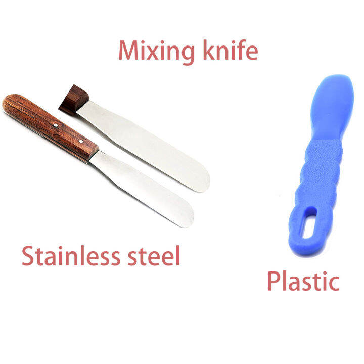 Cesoon Dental Plaster Alginate Spatulas Plaster Mixing Knife Wooden