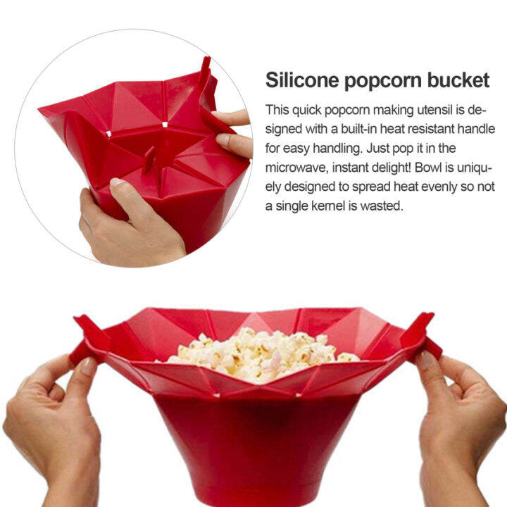Kitchen Large Microwave Popcorn Maker BPA Free Silicone Popcorn