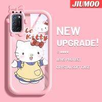 เคส JIUMOO สำหรับ OPPO A52 A92 A72 4G เคสลายการ์ตูนเคสลาย Hello Patten สีสันสดใสรูปสัตว์ประหลาดตัวเล็กๆกล้องนิ่มสำหรับเลนส์กันกระแทกแบบใสเคสมือถือเคสความคิดสร้างสรรค์โปร่งใสเรียบง่ายฝาครอบป้องกันซิลิโคน