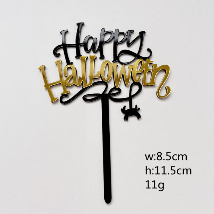 jollyboom-อะคริลิคฮาโลวีน-cupcake-toppers-happy-halloween-cake-topper-ตกแต่งปาร์ตี้ฮาโลวีนตกแต่งเค้กฮาโลวีนแม่มด-cupcake-topper-ฟักทองเค้กตกแต่ง