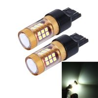 2ชิ้น7443 15W 1300LM 6500K 28 SMD-3030ไฟไฟเบรครถ LED เปิดไฟ DC 12V