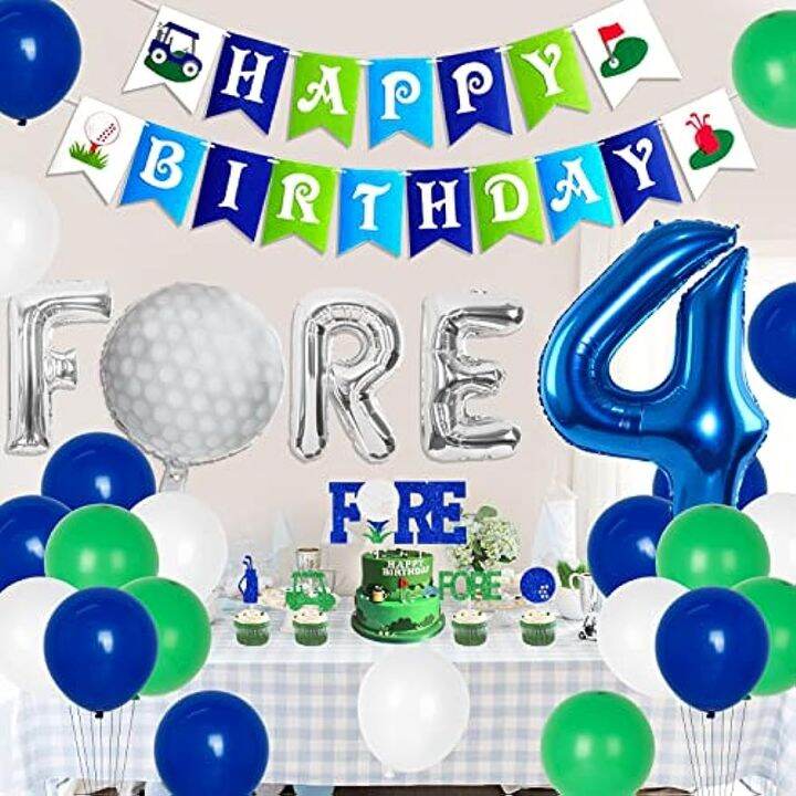 Joymemo Golf Birthday Party Decorations For Boy - 4th Birthday 