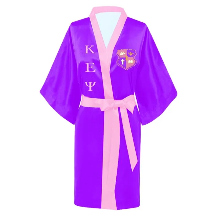 Pink And Purple Greek Letters Epsilon Psi Robes Sorority Clothes