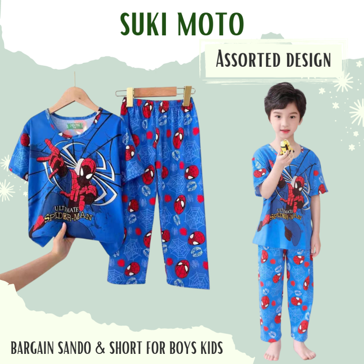 SM 6PCS / 3 Pair Assorted Bundle Terno Kids Boys Pajamas Sleepwear