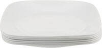 Corelle Square Pure White 9-Inch Plate Set (6-Piece) Luncheon Plate, 9-Inch