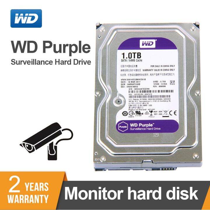Hot in the market ！WD Purple 1TB Hard Drive Disk For Security System WD10EJRX HDD 3.5 SATA DVR