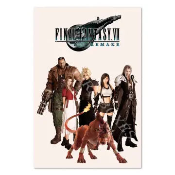 Ff7 Tifa Aerith Final Fantasy VII Remake Framed Poster with Hooks 24x36 inch