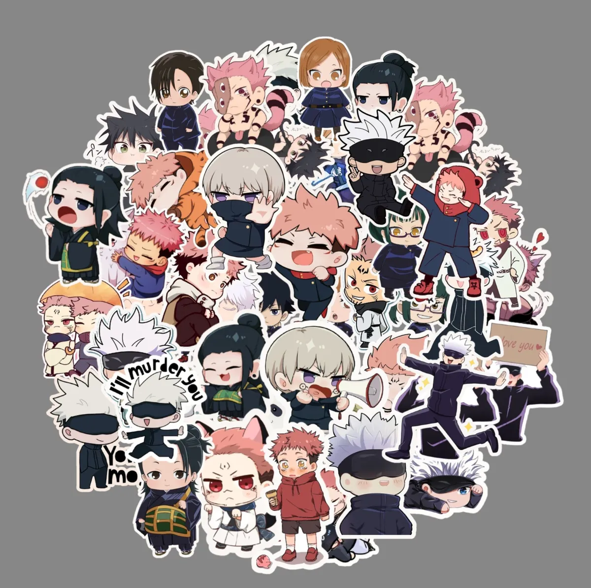 Bộ nhãn dán sticker anime cute phomai que chú thuật hồi chiến ...