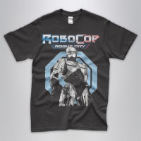 พรีเมี่ยมที่มีคุณภาพเสื้อยืดเสื้อผู้ชาย Robocop Rogue City คลาสสิกภาพยนตร์ภาพยนตร์สีดำแขนสั้นกราฟฟิคประเดิม