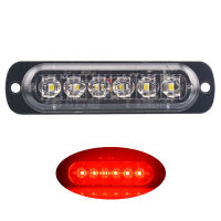 6 LED Truck Car Warning Lights Yellow White Blue Strobe Light Emergency Flashing Lamp 12-24V High Bright Lights